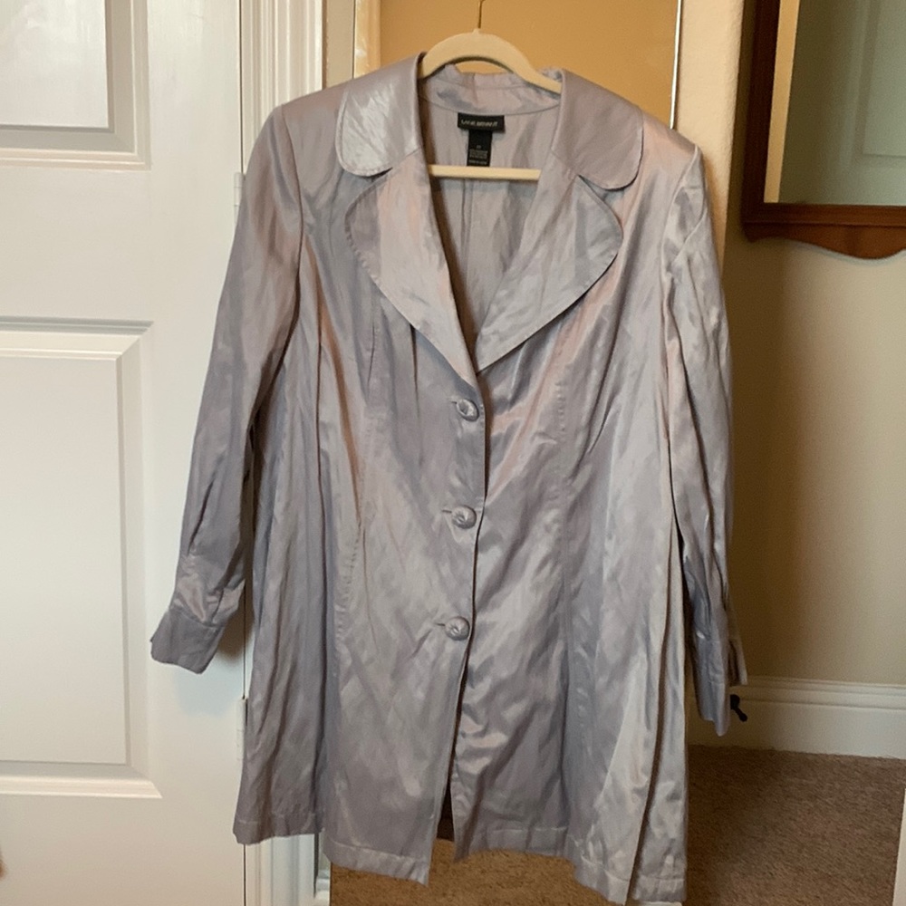 Silver satin-look jacket